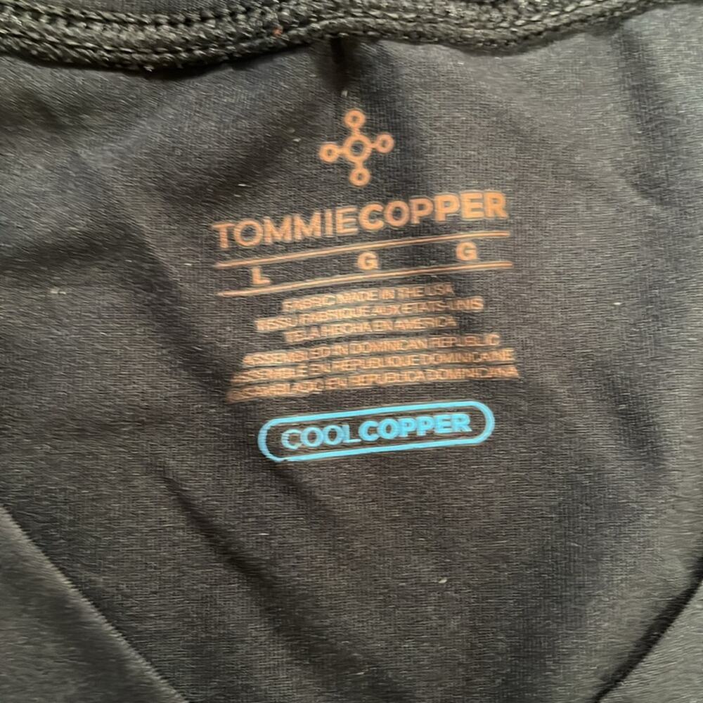 Tommie Copper Womens Vitality T Shirt Short Sleeve V Neck Large Black DIRTY - Picture 3 of 9